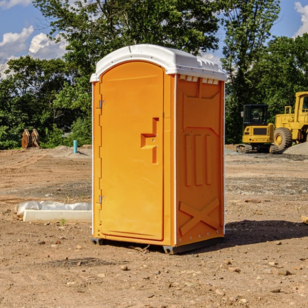 how often are the portable toilets cleaned and serviced during a rental period in Webster County IA